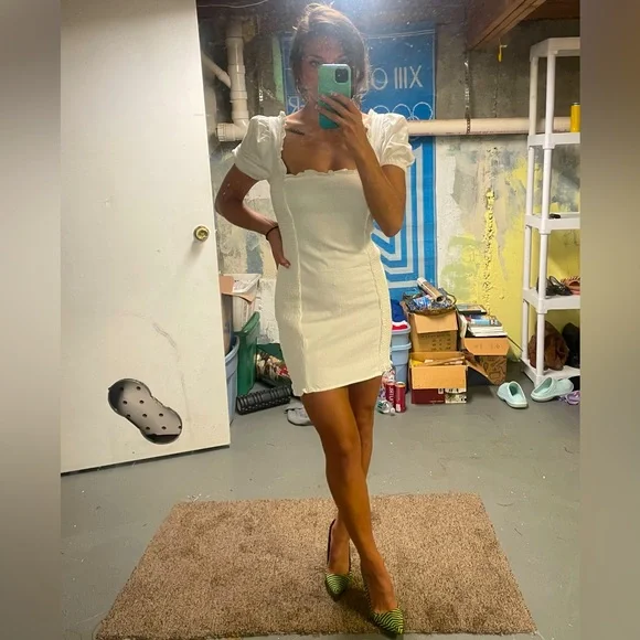 Blue Blush | Dresses | Blue Blush White Denim Mini Dress | Poshmark